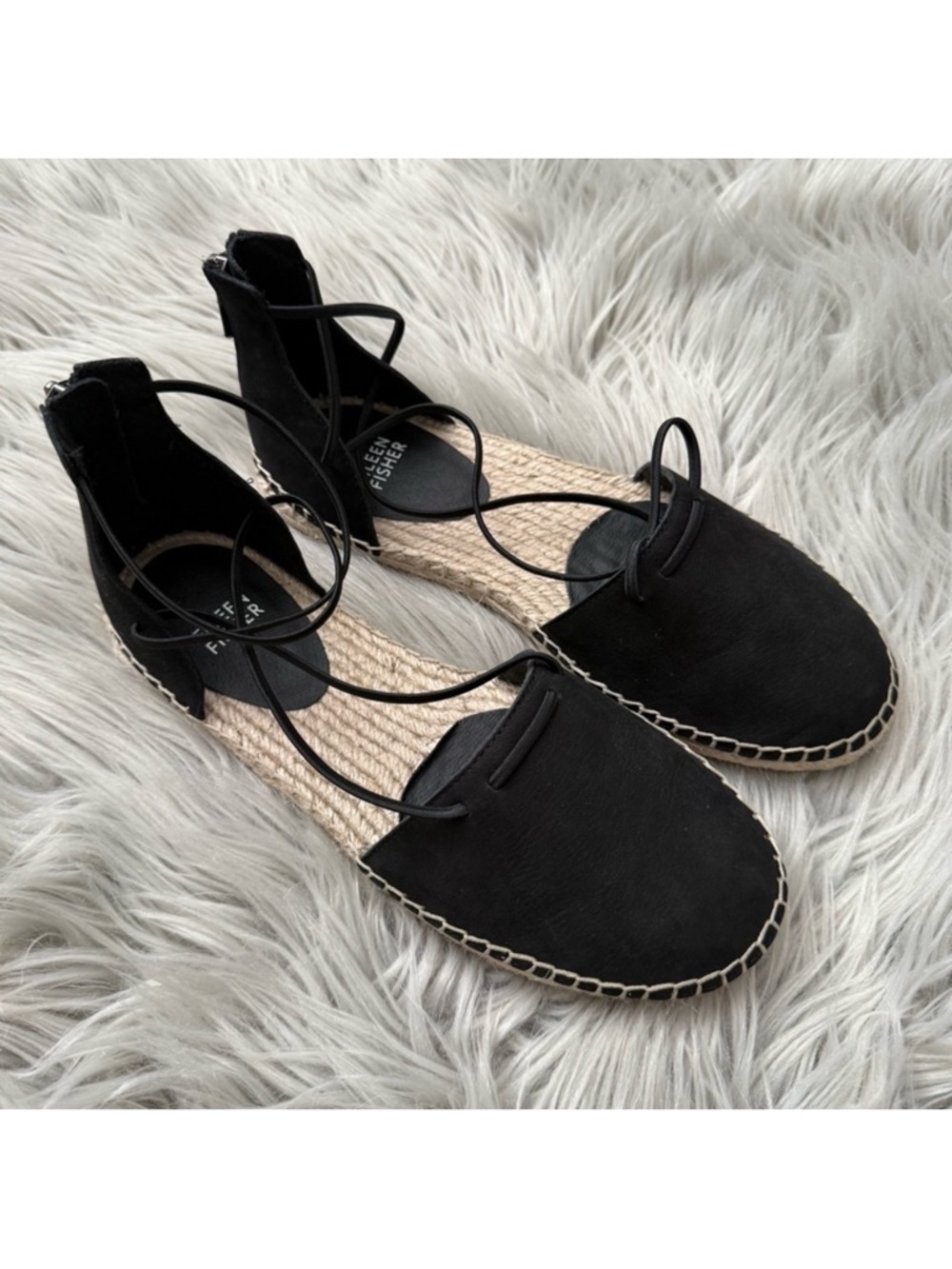 EILEEN FISHER Lace-Up Espadrille Sandal Size 7 NWOB